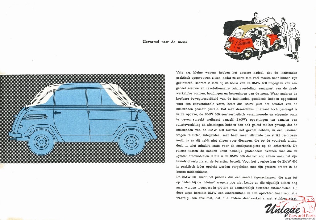 1957 BMW 600 Brochure Page 2